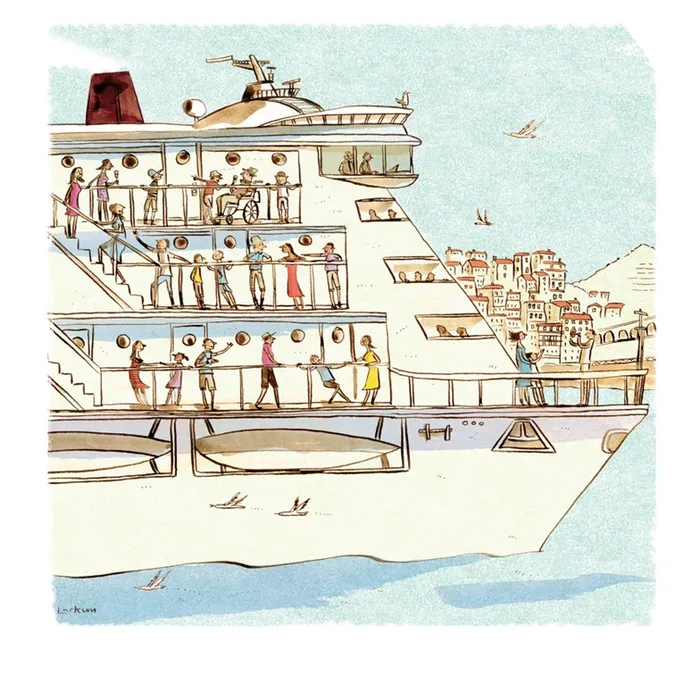 Cruise ship graphic design 
