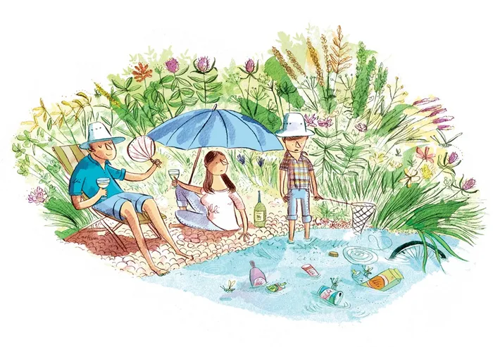 Summer vacation editorial art for Sunday Telegraph 