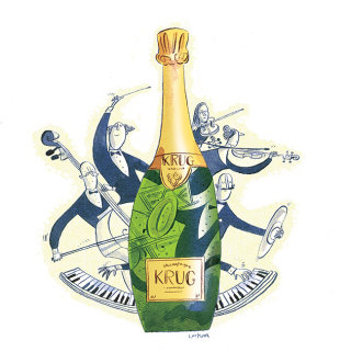 Ilustración de la sección de vinos de Saturday Telegraph Kurg 