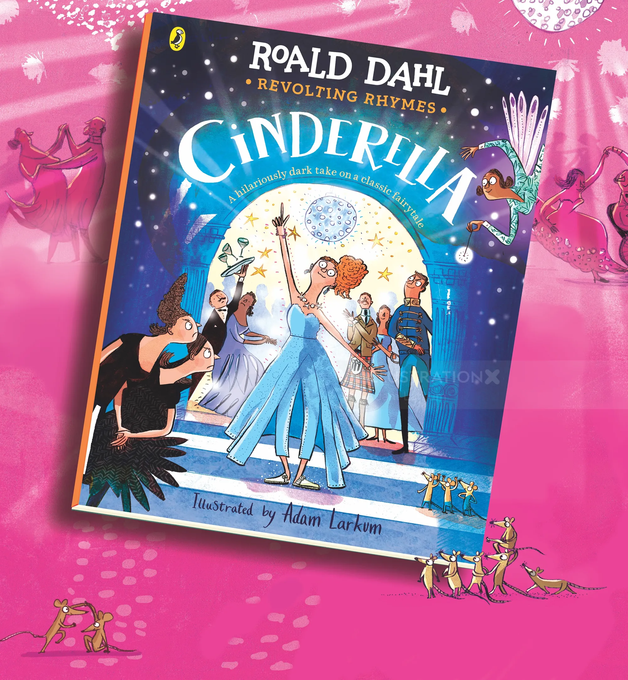 Roald Dahl Cinderella book cover illustrated by Adam Larkum