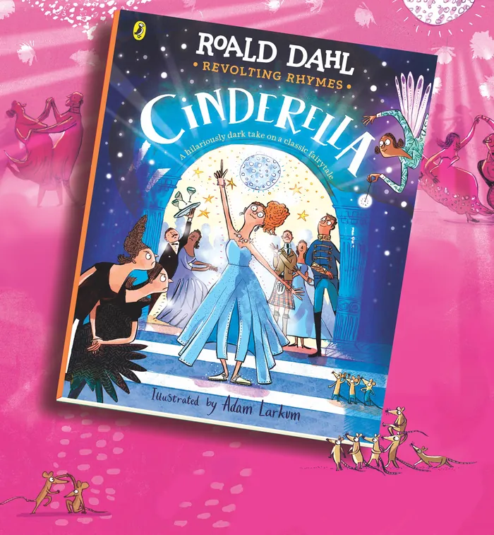 Roald Dahl Cinderella book cover illustrated by Adam Larkum
