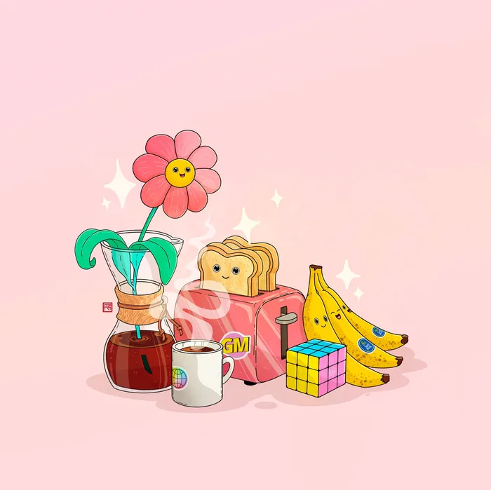 A cozy and cheerful breakfast or morning scene