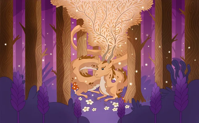 Beer label for Forest Guardian stout, inspired by the Black Forest dessert