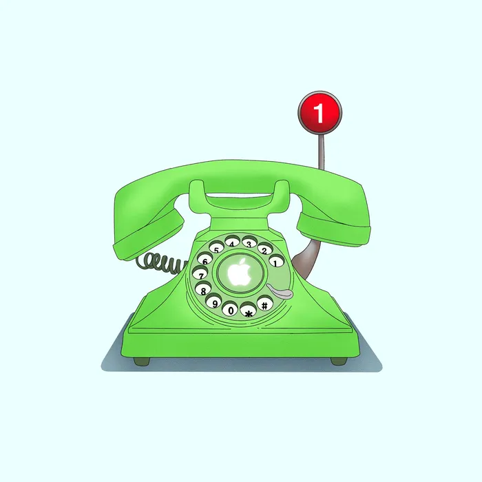 Classic rotary dial telephone with vintage style