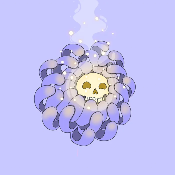 Detailed illustration of a chrysanthemum flower in full bloom