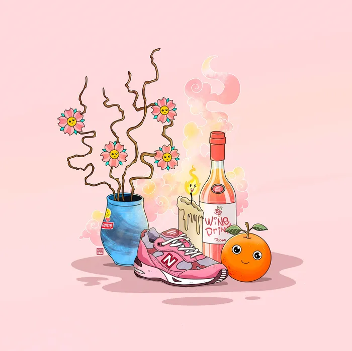 Vibrant artwork transforming common objects into joyful character figures