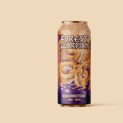 Concept for a beer can label for Forest Guardian