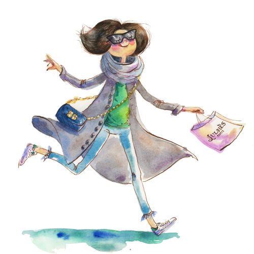 Watercolour character design Tiffany