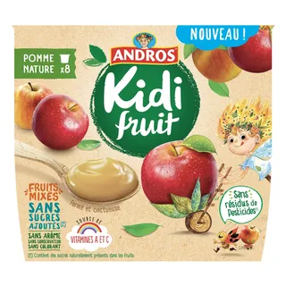 Design de pôster da fruta Andros kidi 