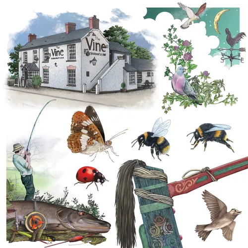 Ilustración para la revista del canal por Alan Baker