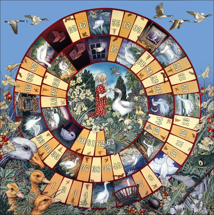 A retro board game with a nature and bird theme by Alan Baker