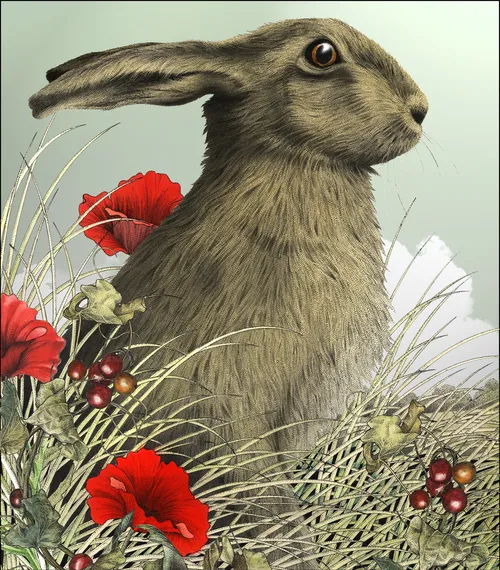 Mad March Hare ilustrada por artistas de fantasía para niños