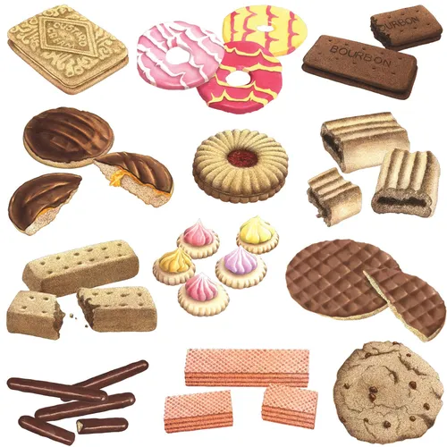 Ilustración de galletas de Alan Baker
