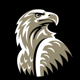 Logotipo da águia da marca de café
