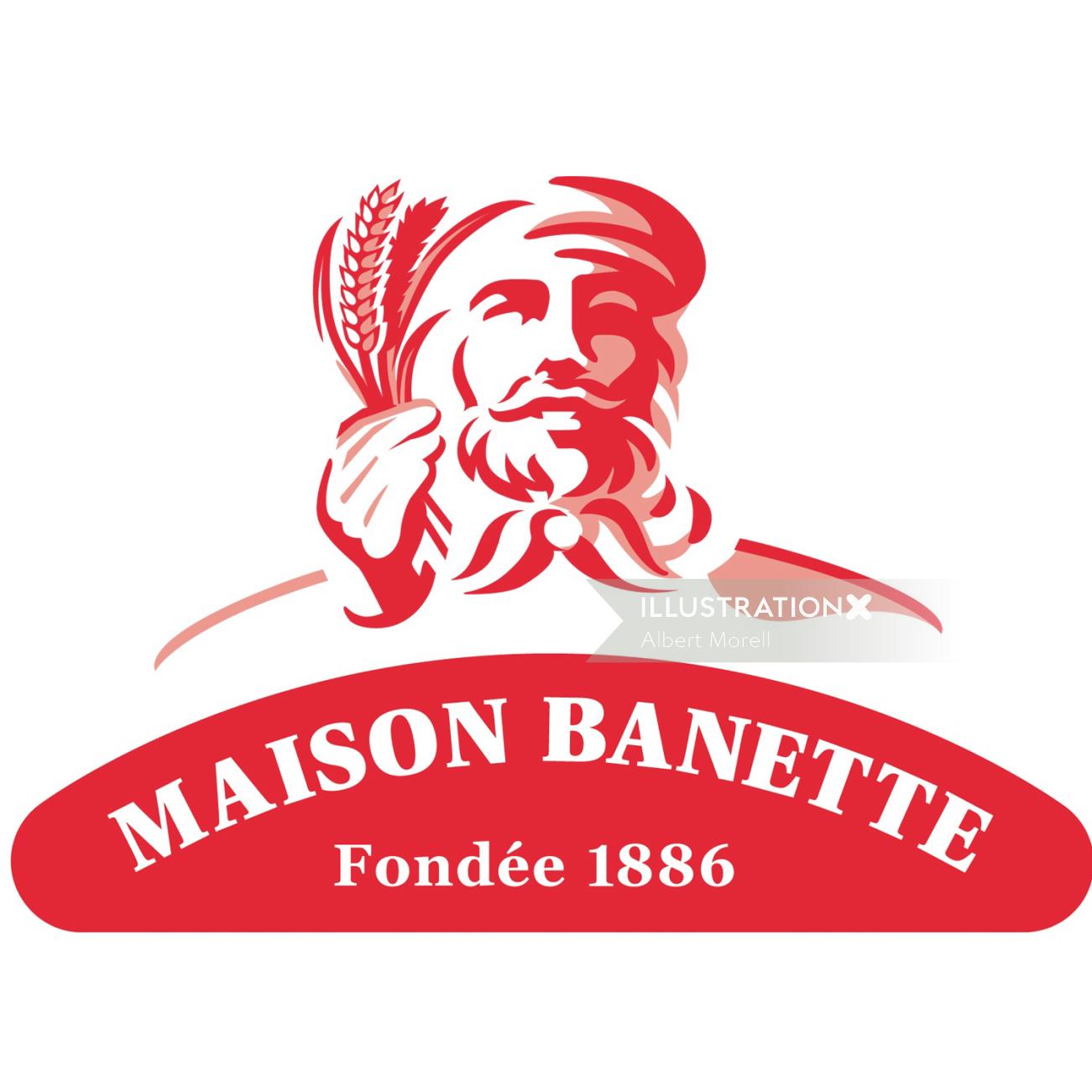 Vector art of Maison Banette bakery Brand identity icon