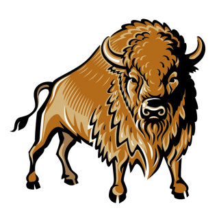 Logotipo de bisonte para vodka
