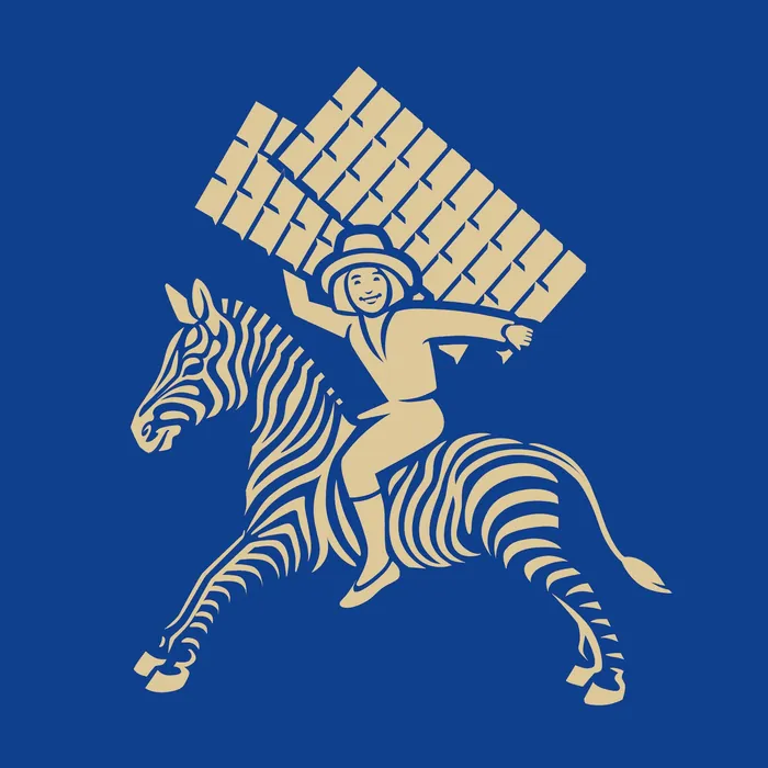 Child riding zebra carrying a basket illustration by Albert Morell