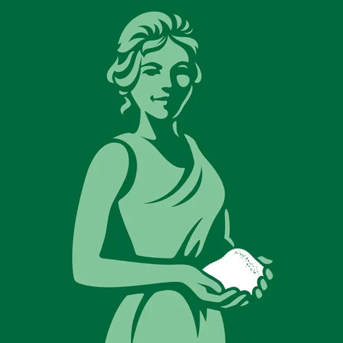 Stylized vector illustration of woman holding white object by Albert Morell