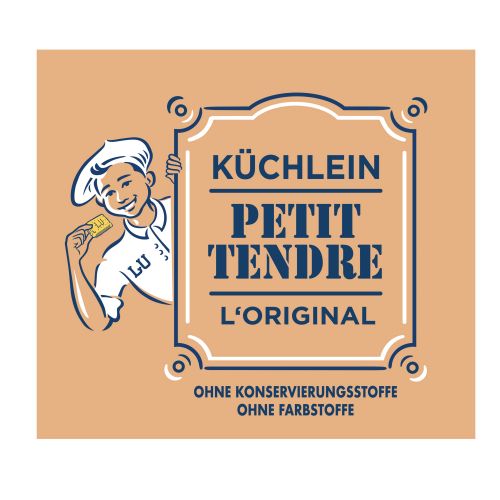 Packaging label for Küchlein Petit Tendre L'Original by Albert Morell
