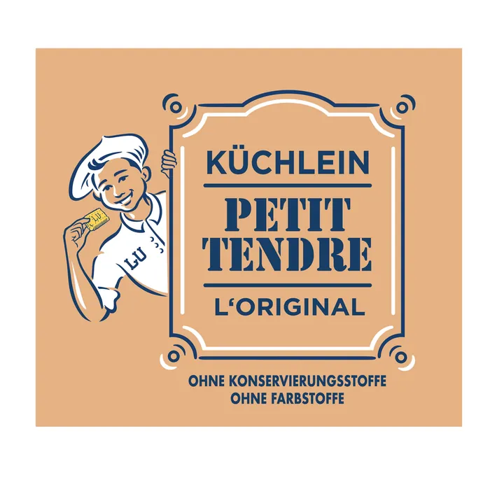 Packaging label for Küchlein Petit Tendre L'Original by Albert Morell