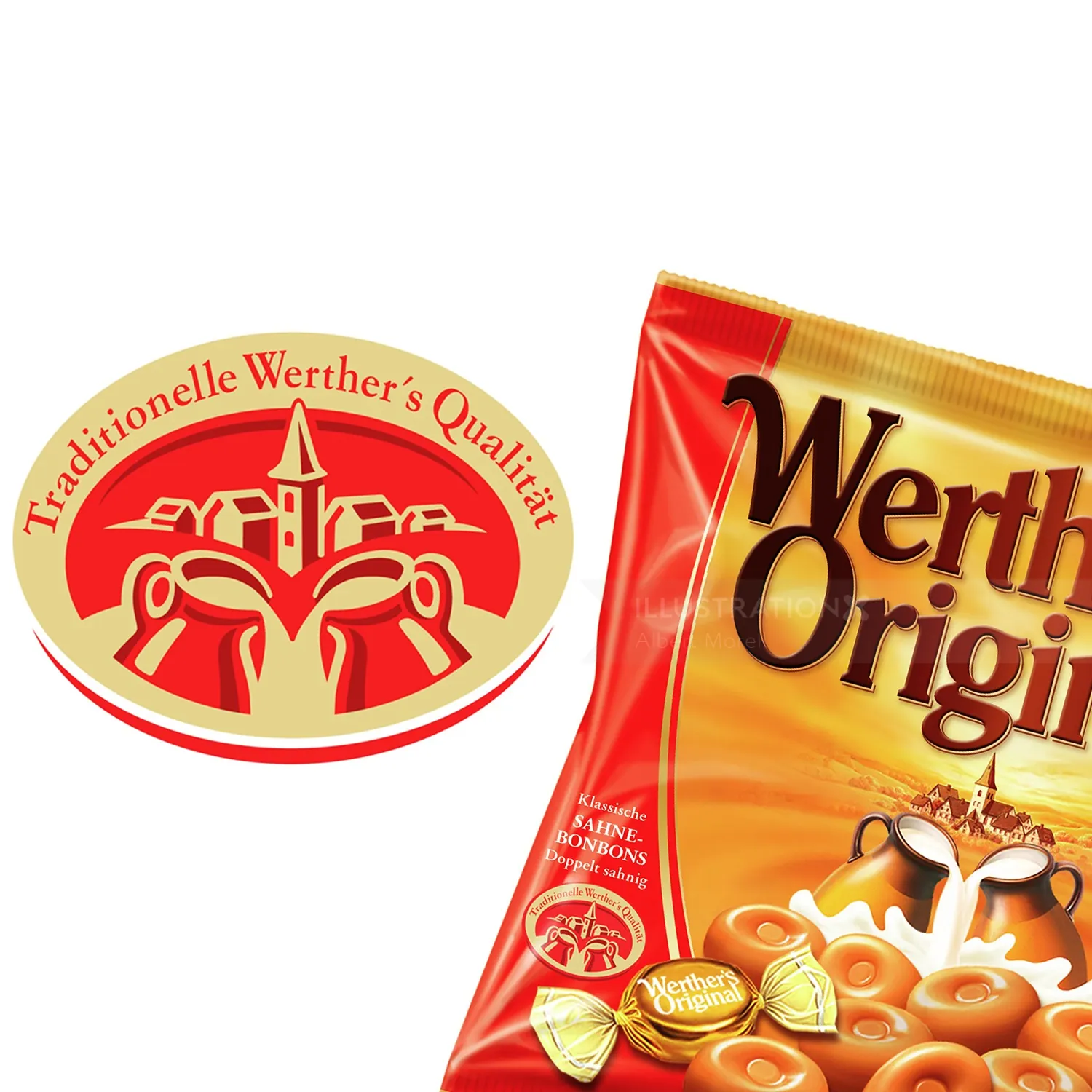 Werther's Original caramel candy package and brand logo