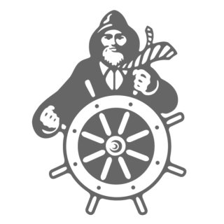 Ilustração do logotipo da roda do navio
