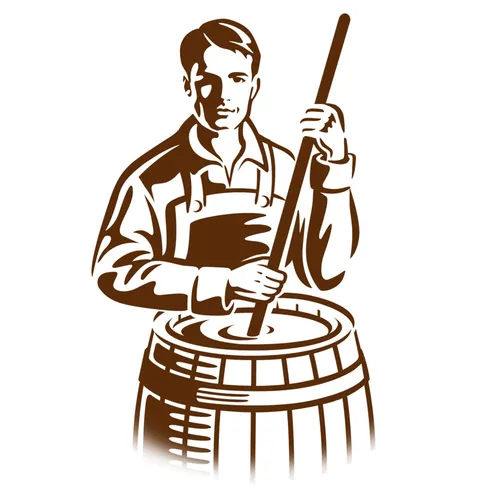 Illustration of traditional brewer
