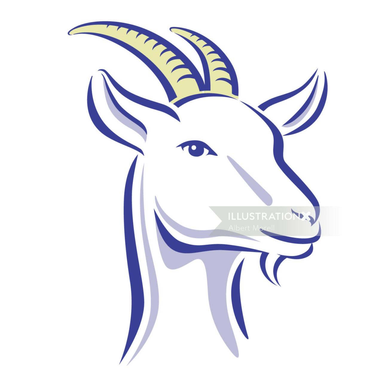 Goat Illustrative logo
