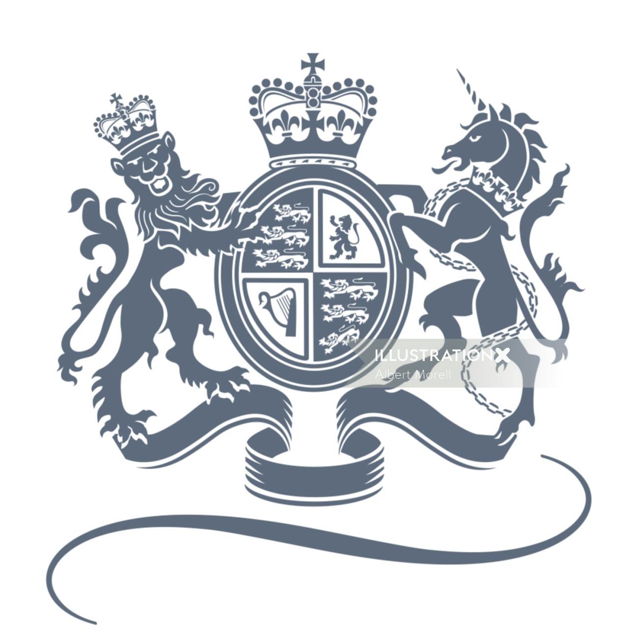 Logo Illustration Royal Crest