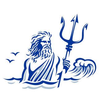 Arte vectorial del logotipo de Neptune para marca de alimentos 