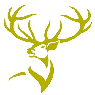 Green color stag illustration
