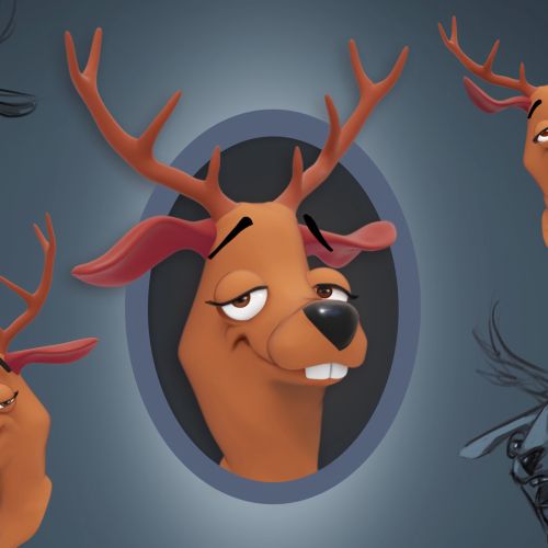 Deer Toon Character