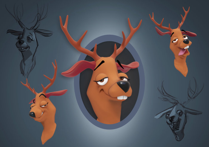 Deer Toon Character