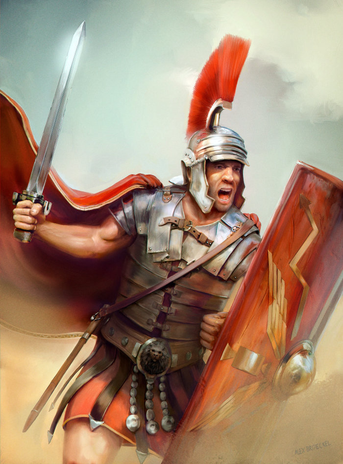 Fantasy Illustration Of Roman Soldier