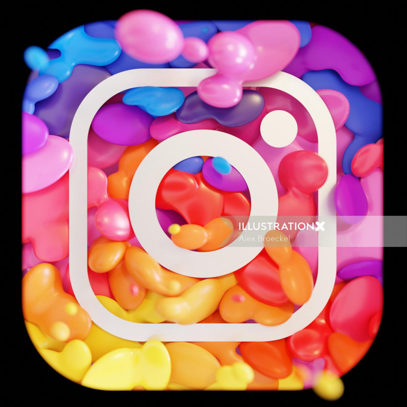Logo Instagram graphique