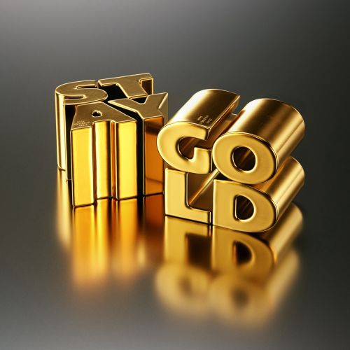Stay Gold 3D Lettering Design