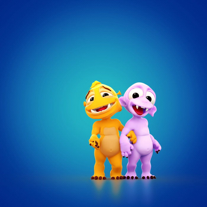 3d character design of monsters
