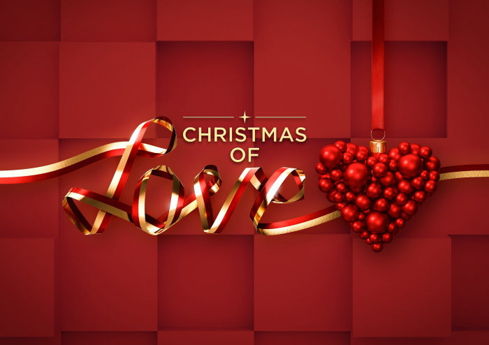 3d lettering christmas love
