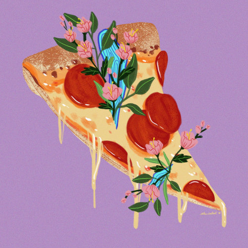 Art floral de pizza par Alex Cabal