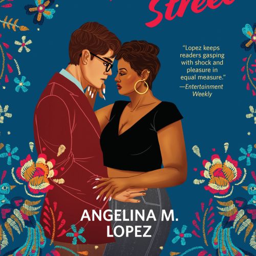 Book cover of After Hours on Milagro Street showing a romantic couple surrounded by flowers by Alex 