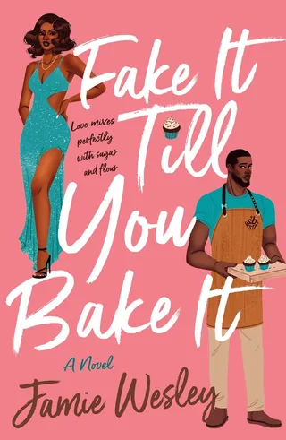 Book cover illustration of Fake It Till You Bake It by Alex Cabal showing two characters