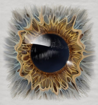 Alex Webber ilustra una vista de cerca del ojo seco para Medical Magazine
