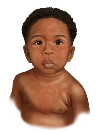Digital portrait of young African American baby by Alex Webber