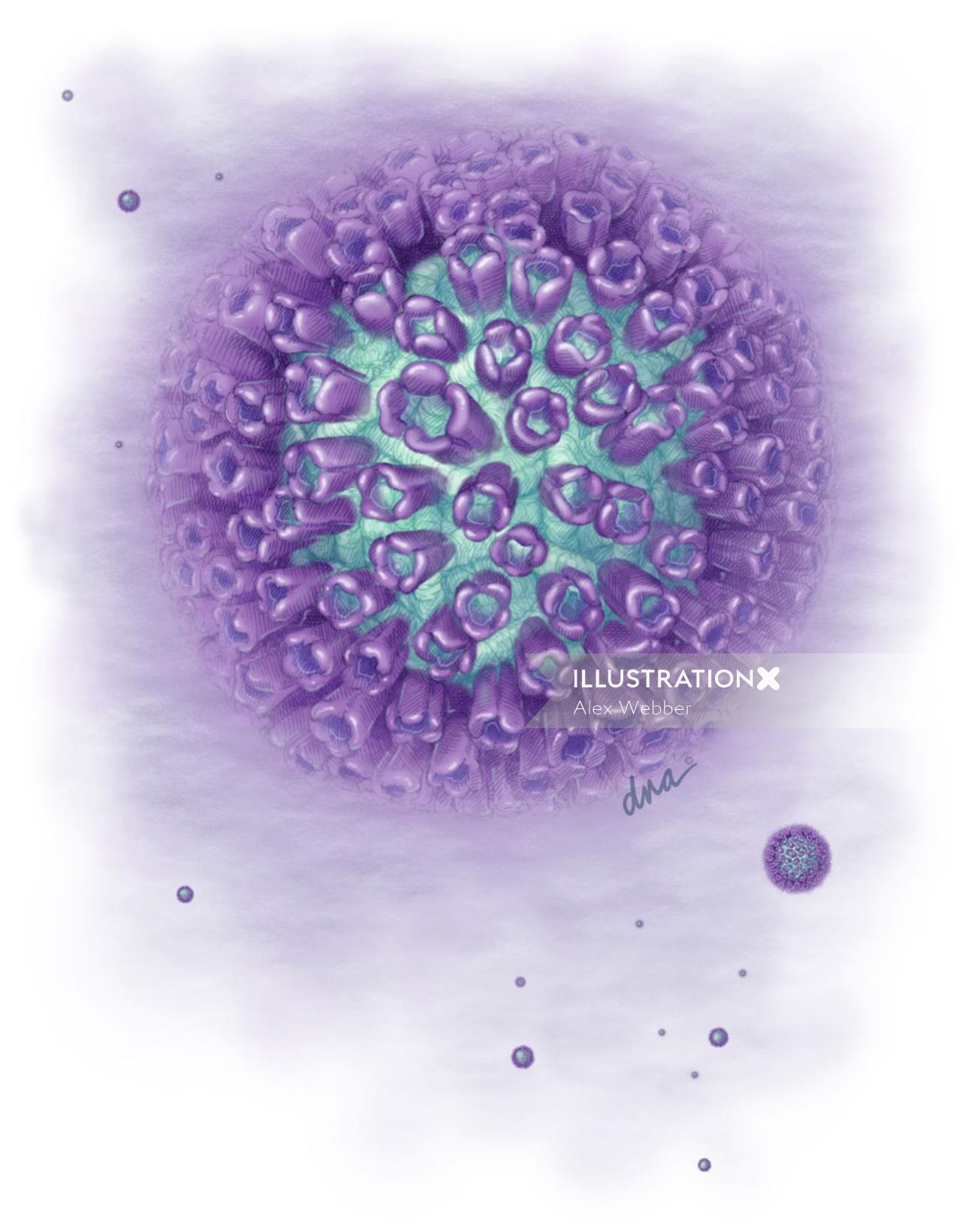 Une illustration du virus de l&#39;encéphalite