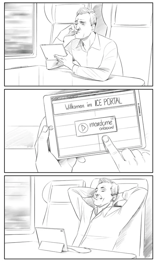 Sketch art of listening music