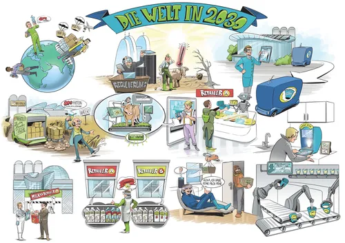 Futuristic 2063 lifestyle and technology scene by Alexander Roncaldier