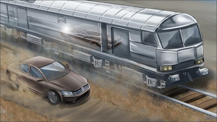 2D illustration of train 