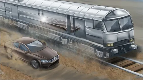2D illustration of train 
