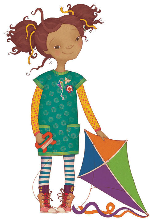 Children Girl with kite
