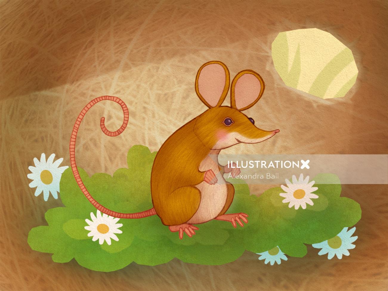 Alexandra Ball: les animaux de la forêt moussue App: souris